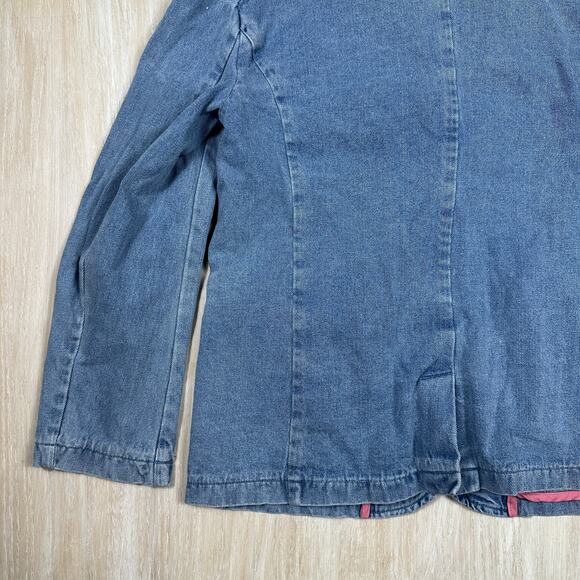 Anthropologie Dolan Preppy Western Business Casual Jean Denim Blazer Medium - Picture 15 of 15